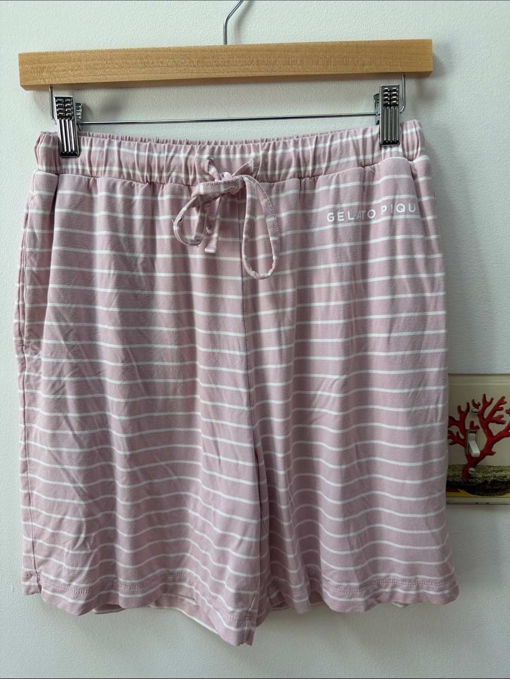 Gelato Pique Pink Striped Lounge Shorts